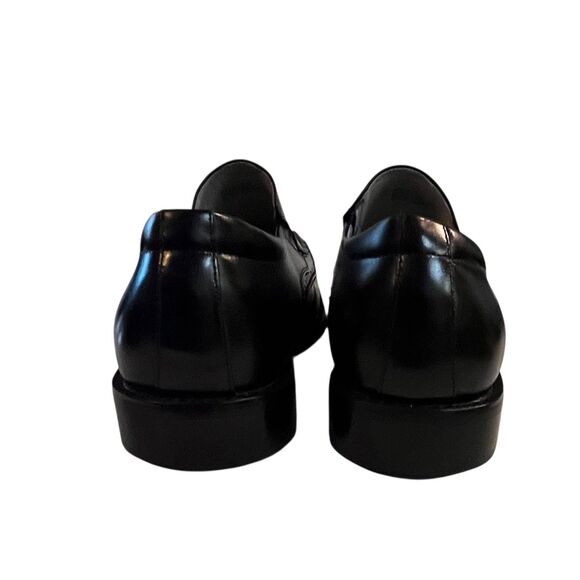 STACY ADAMS mens Black dress shoes size 11 medium leather upper slip On Loafers main image 7
